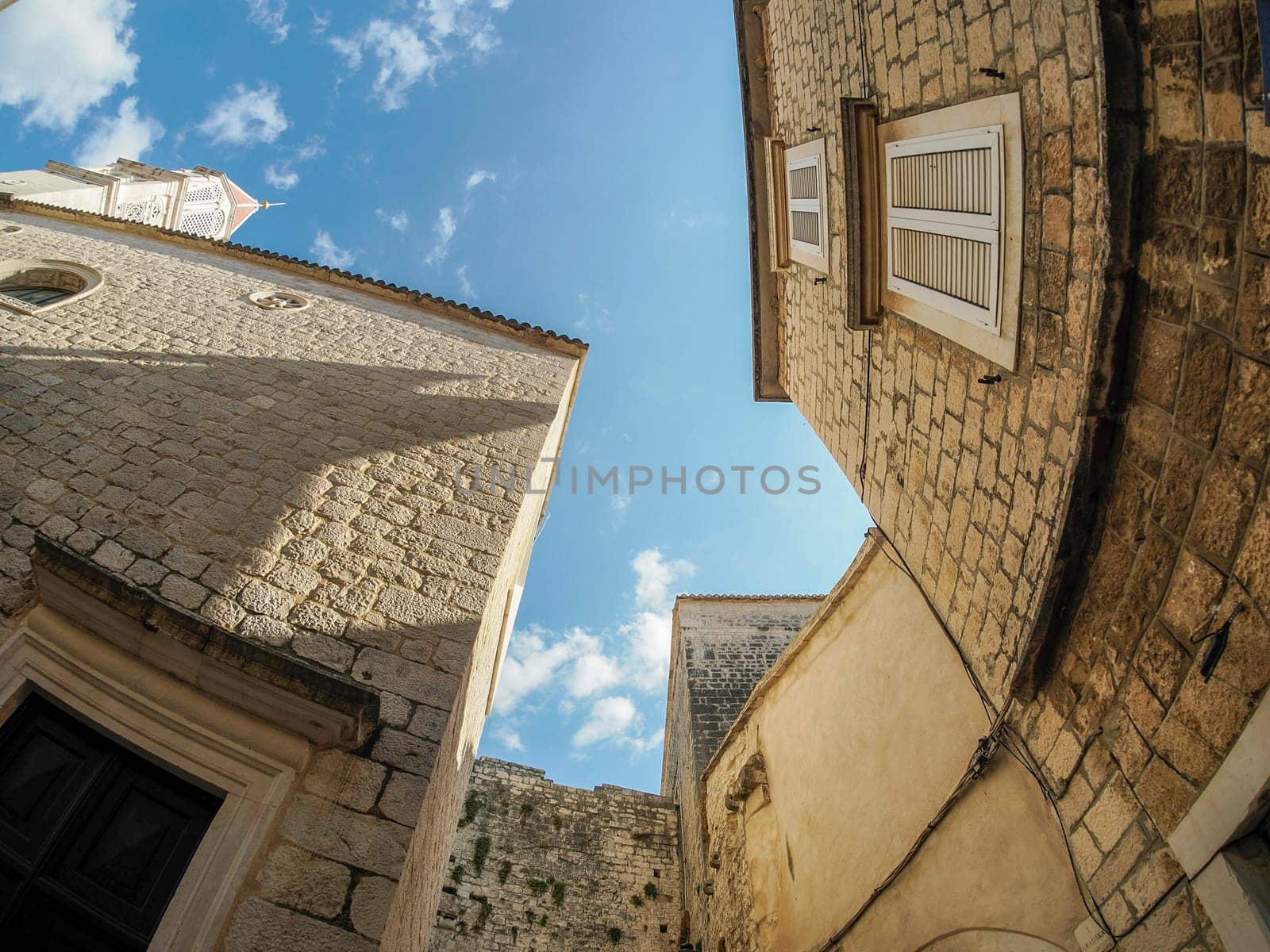 Trogir medieval town in Dalmatia Croatia UNESCO World Heritage Site Old city and building detail by AndreaIzzotti