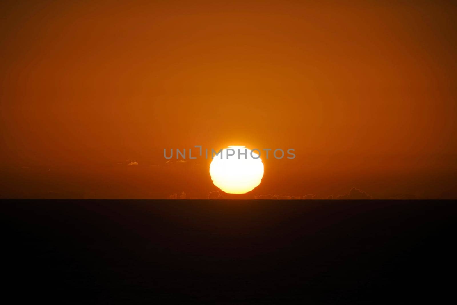 A Wonderful golden sunset over Pacific Ocean in todos santos mexico baja california sur