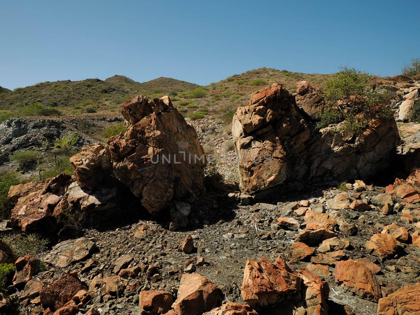 Volcanic rocks in Magdalena bay Isla Santa Margarita baja california sur panorama