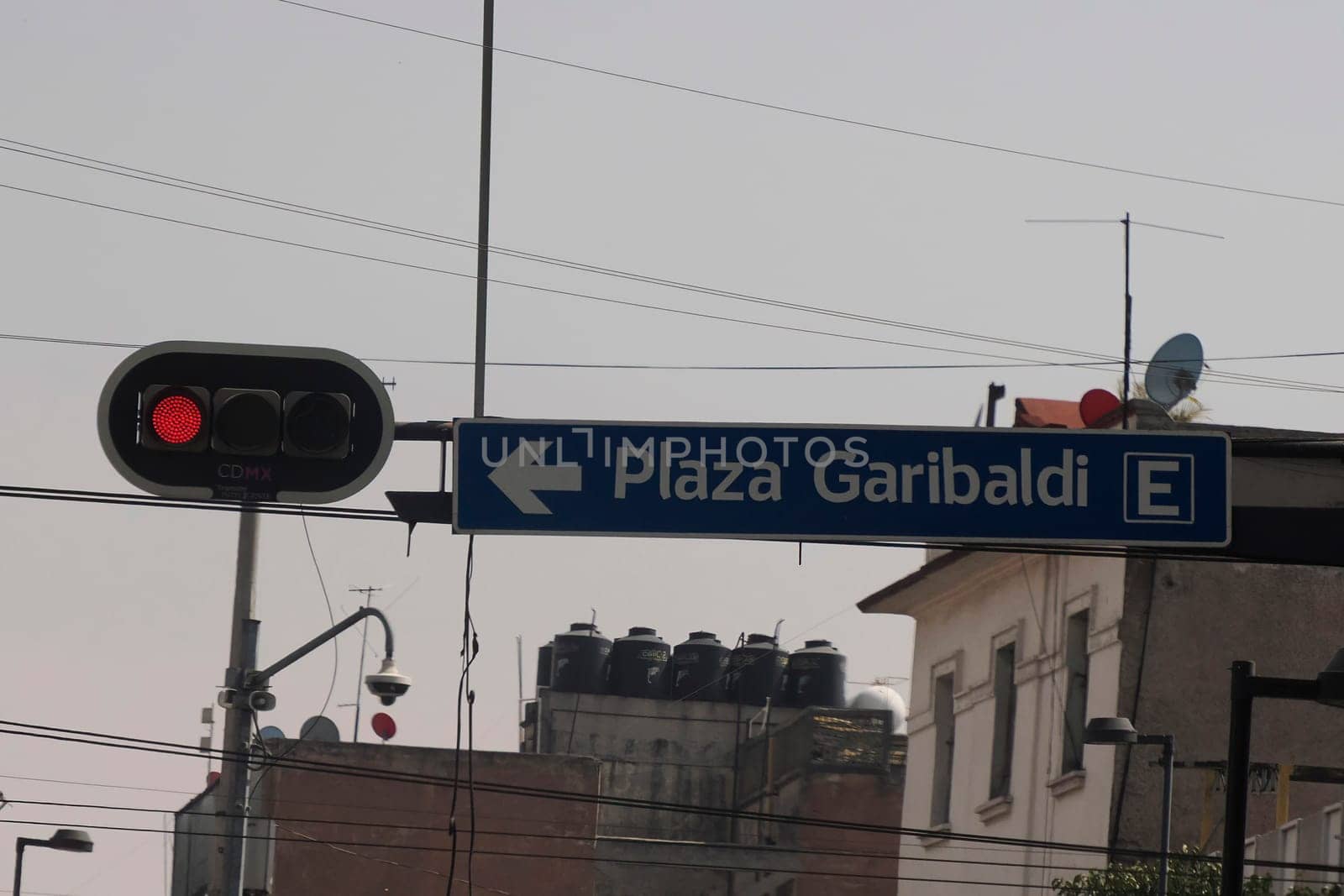 Plaza garibaldi street sign ciudad de mexico, mexico city