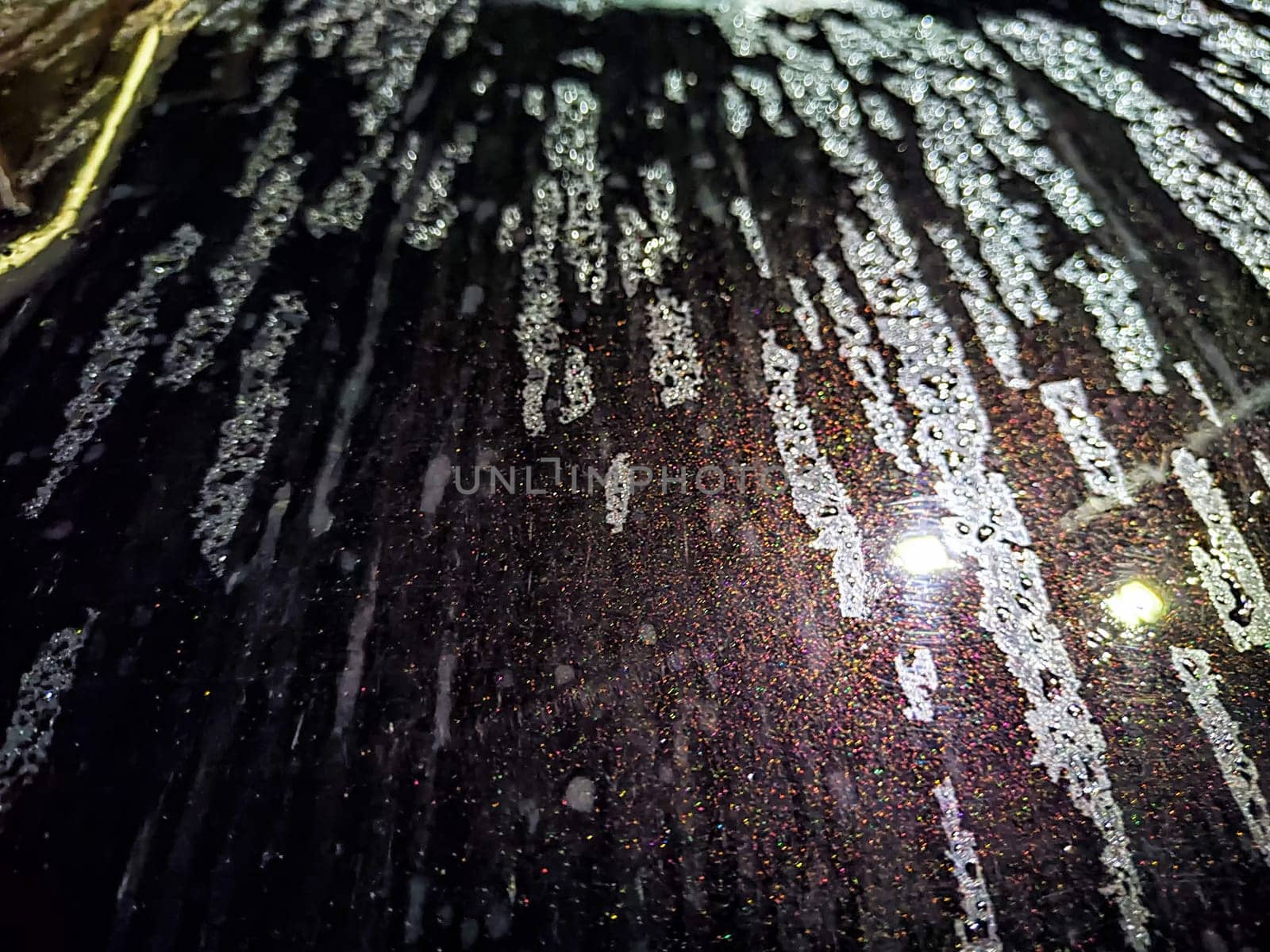 water drops on black. Abstract black background, texture, pattern, place for text and copy space
