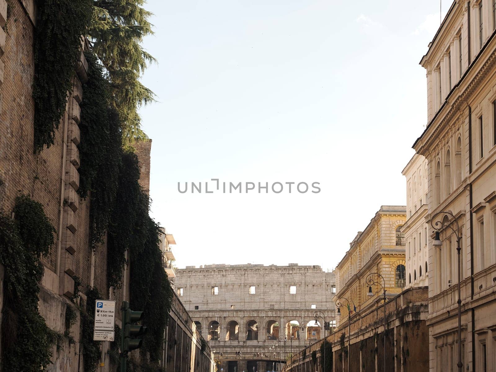 colosseum rome monti district buildings view by AndreaIzzotti