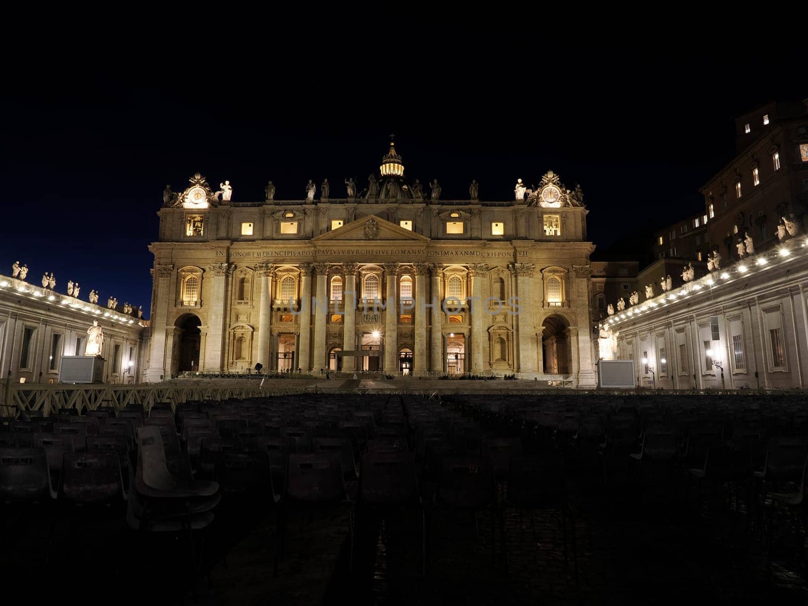 saint peter basilica rome view at night by AndreaIzzotti