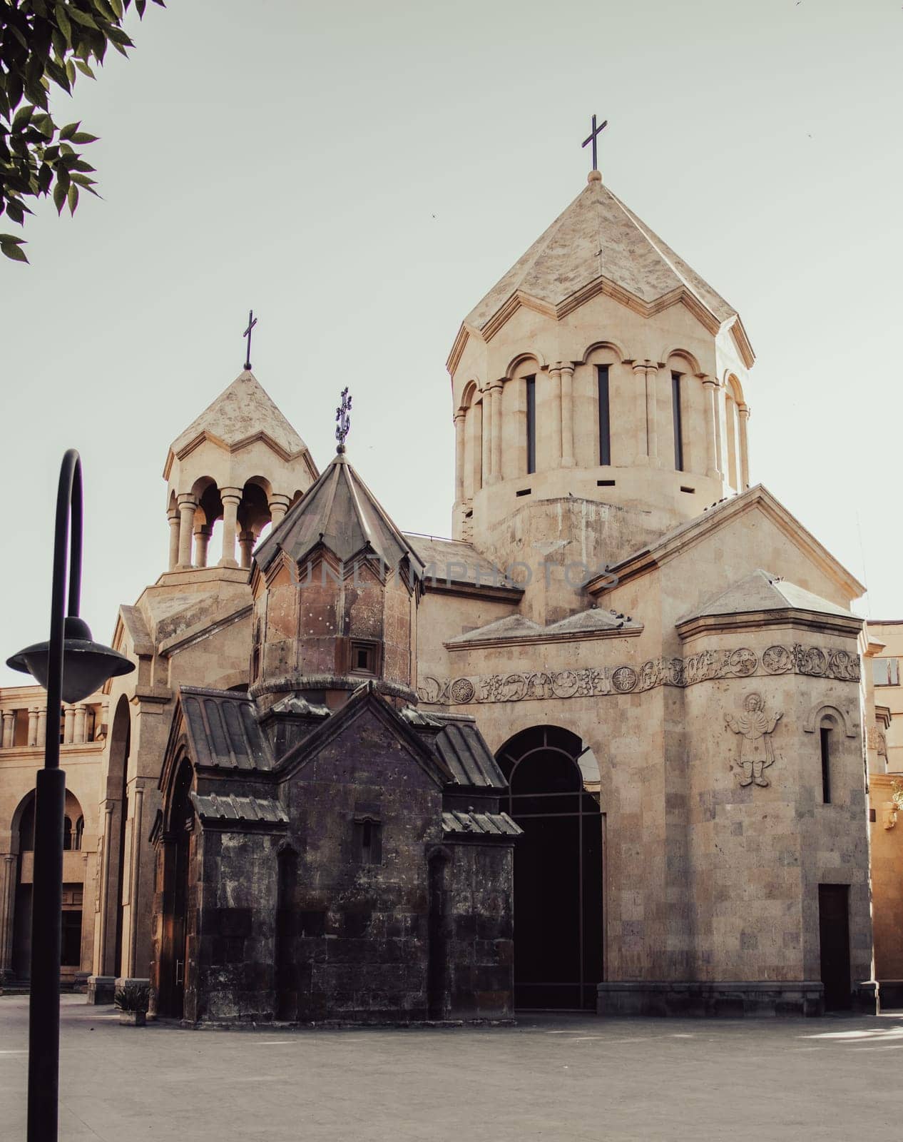 Ancient church with spires cityscape concept photo. Beautiful urban scenery by _Nataly_Nati_