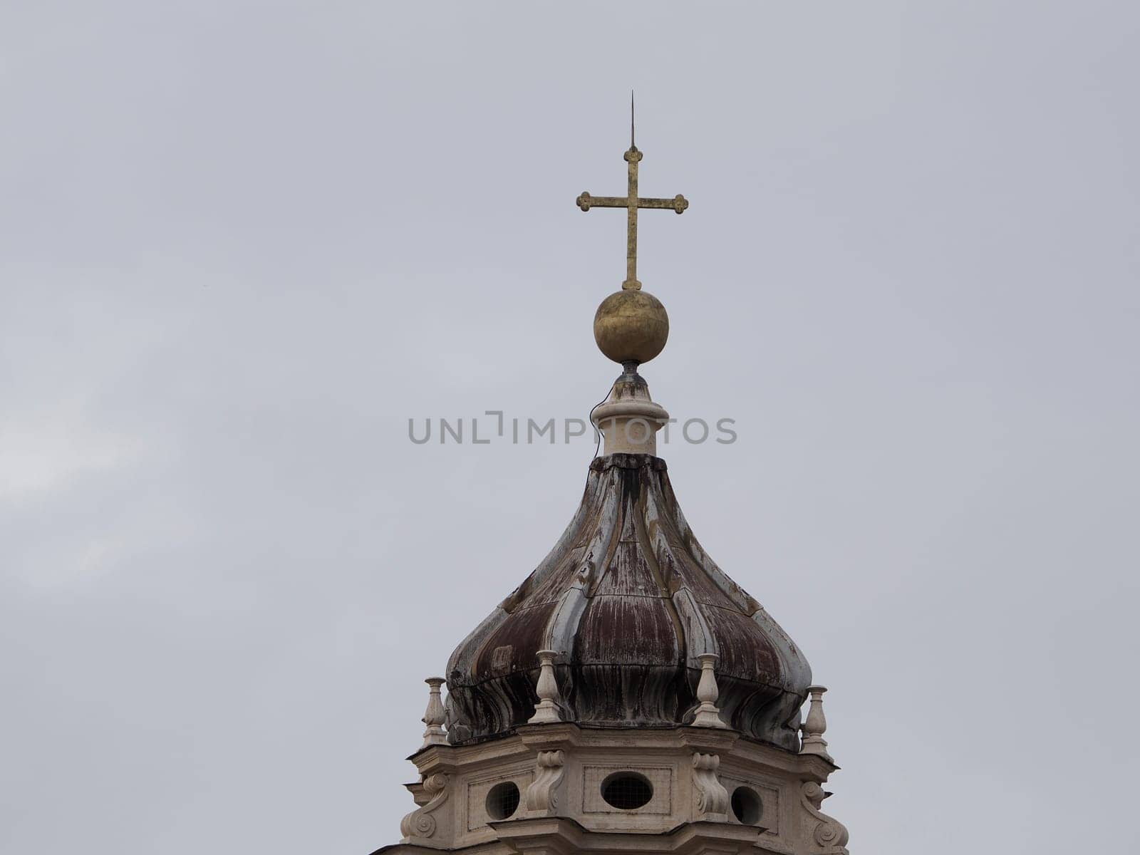 saint peter basilica rome view from rooftop detailof dome