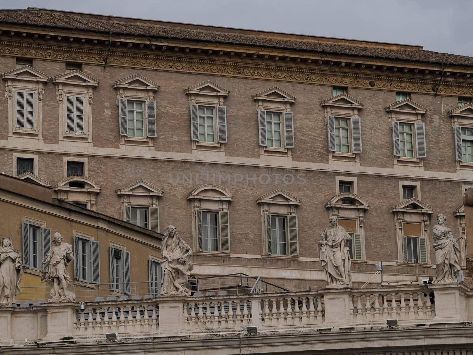 pope frnancis apartment saint peter cathedral vatican city rome exterior view detail