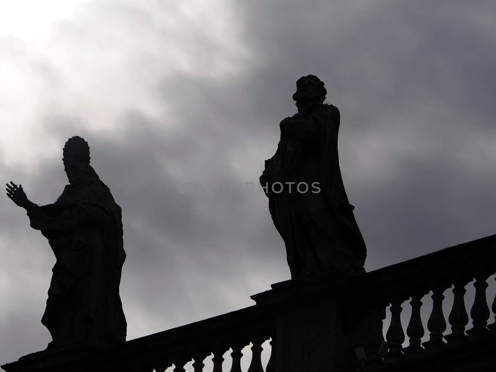 saint peter basilica rome view of statue detail silhouette by AndreaIzzotti