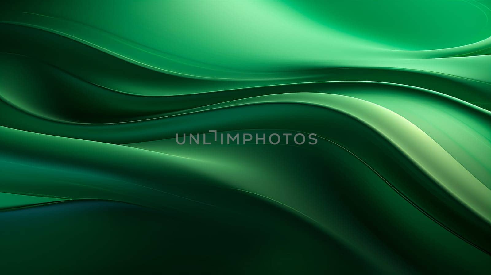 Beautiful luxury 3D modern abstract neon green background composed of waves with light digital effect