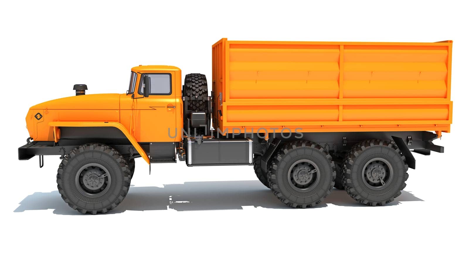 Off Road Truck 6x6 Vehicle 3D Rendering
