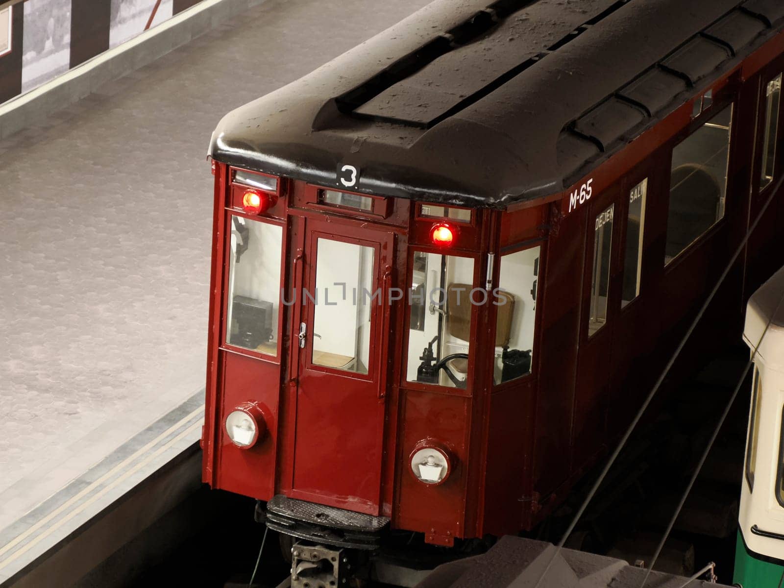 Old Madrid spain metro wagon detail