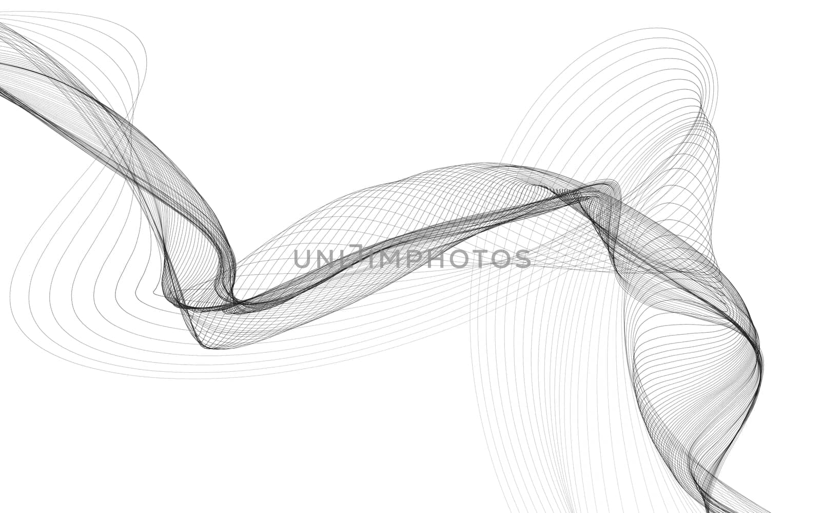 Abstract background with monochrome wave lines on white background. Modern technology background.