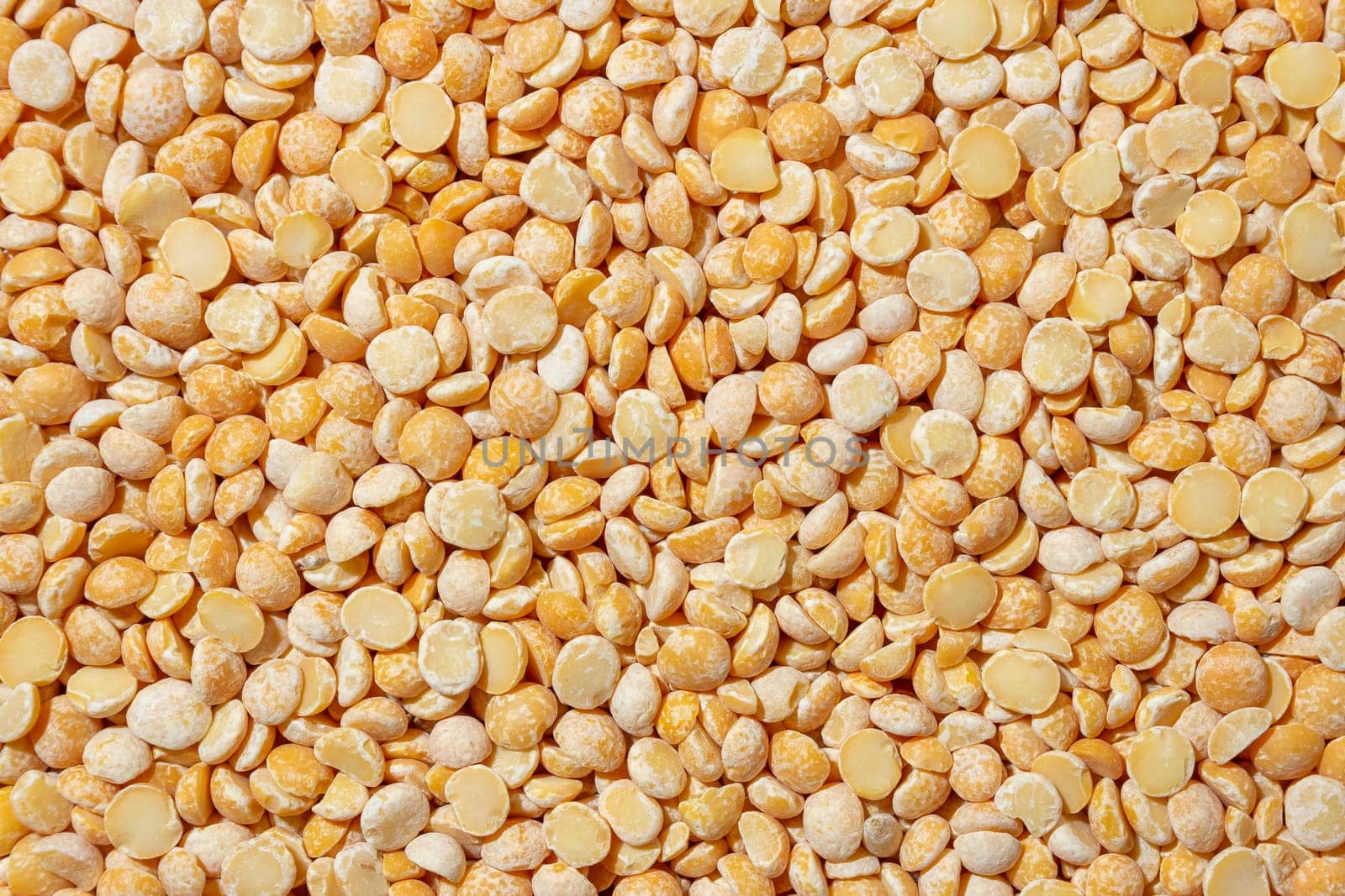 Uncooked Polished Split Peas Background by InfinitumProdux