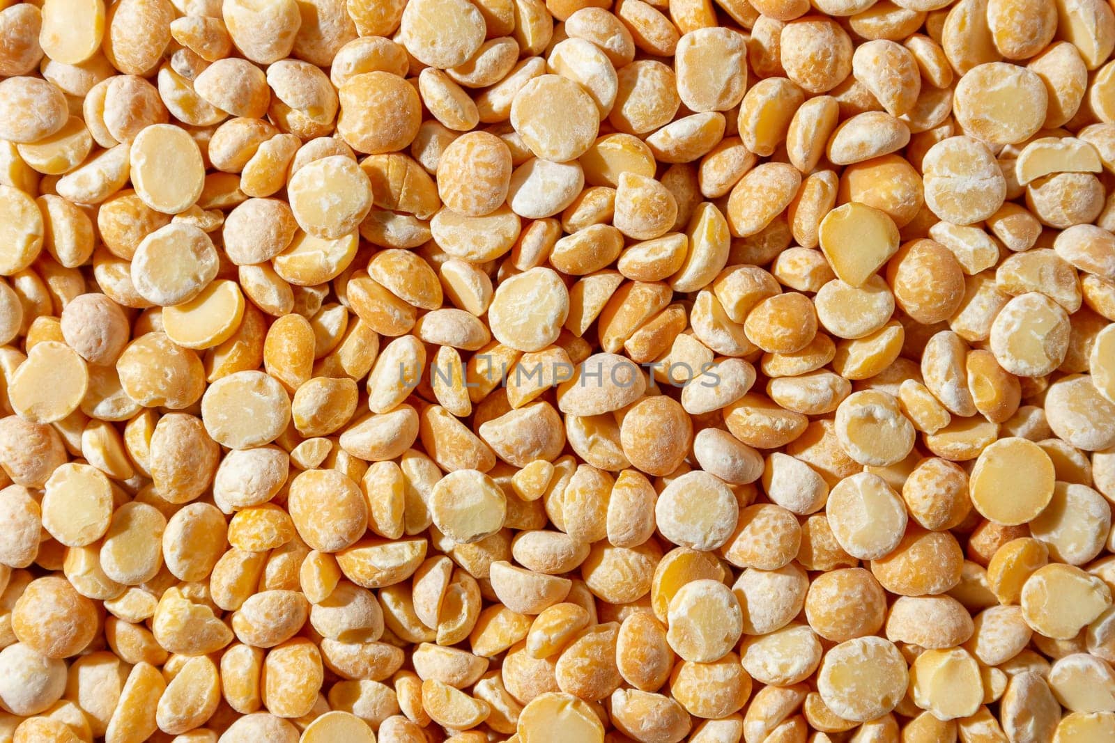 Uncooked Polished Split Peas Background by InfinitumProdux