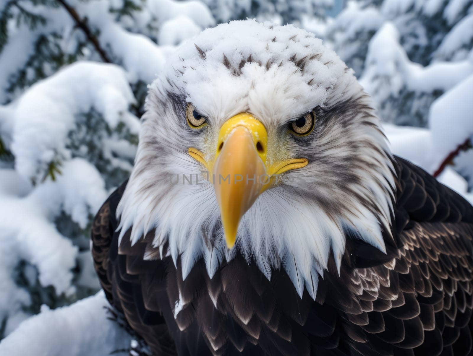 American bald eagle in the nature background by palinchak