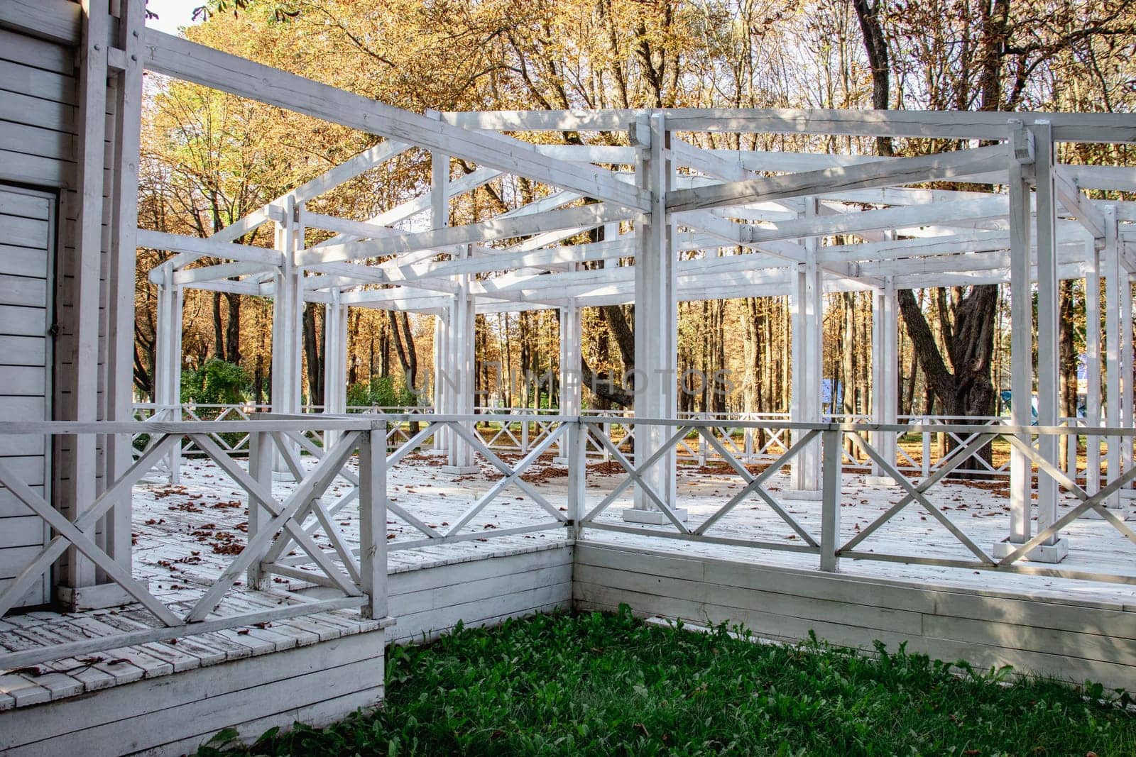 Gazebo in a beautiful public garden park concept photo. by _Nataly_Nati_