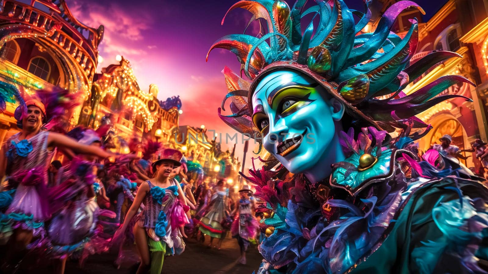 carnival in the sign of dance and colorful costumes and masks by Edophoto