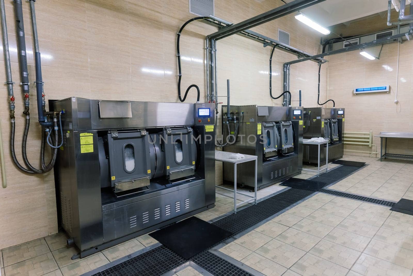 Line of laundry machine, washing machines. Automate equipment by Zelenin
