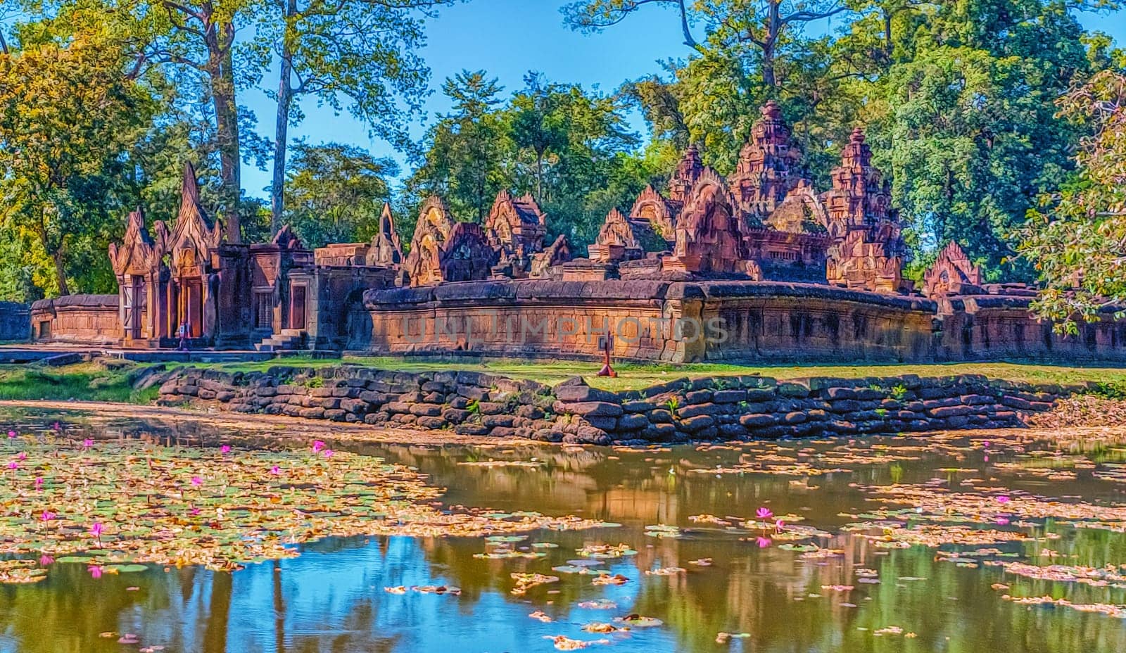 Banteay Srei temple at Angkor Thom, Siem Reap, Cambodia by Elenaphotos21