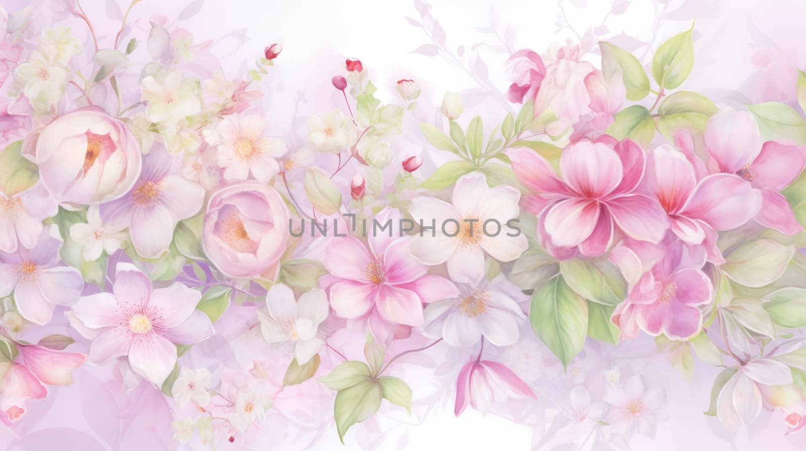 Floral watercolour background by palinchak