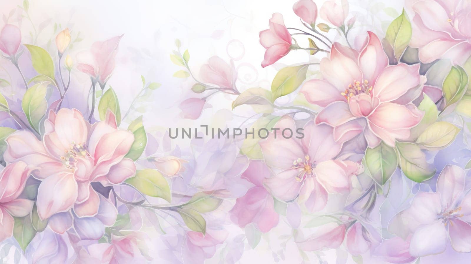 Floral watercolour background by palinchak