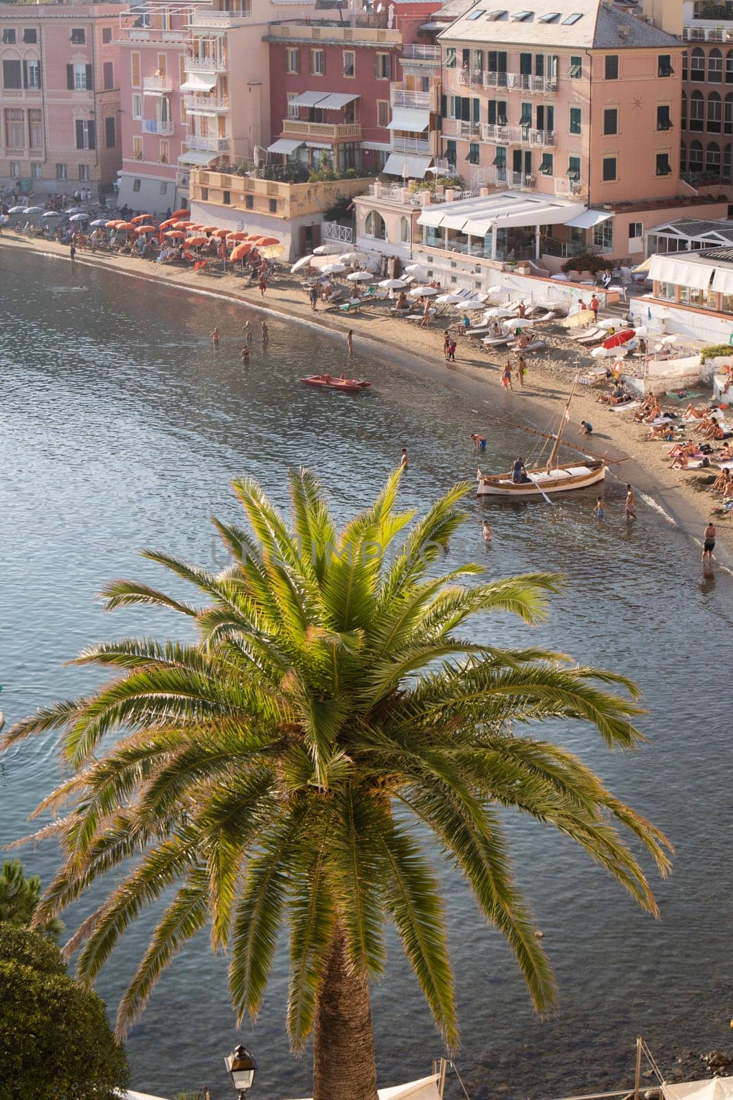 Photographic documentation of a summer day at Baia Del Silenzio Liguria Italy 