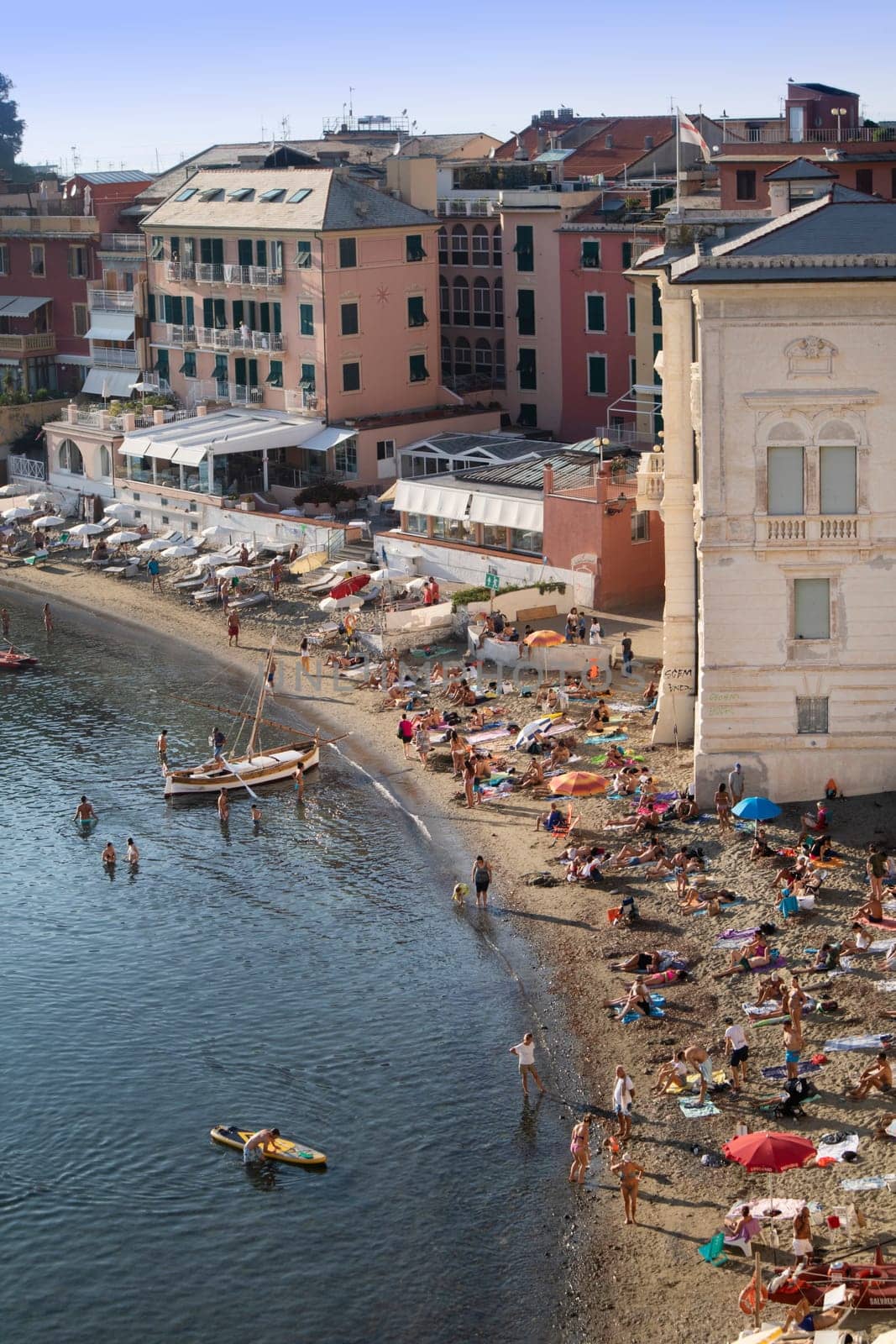 Photographic documentation of a summer day at Baia Del Silenzio Liguria Italy 