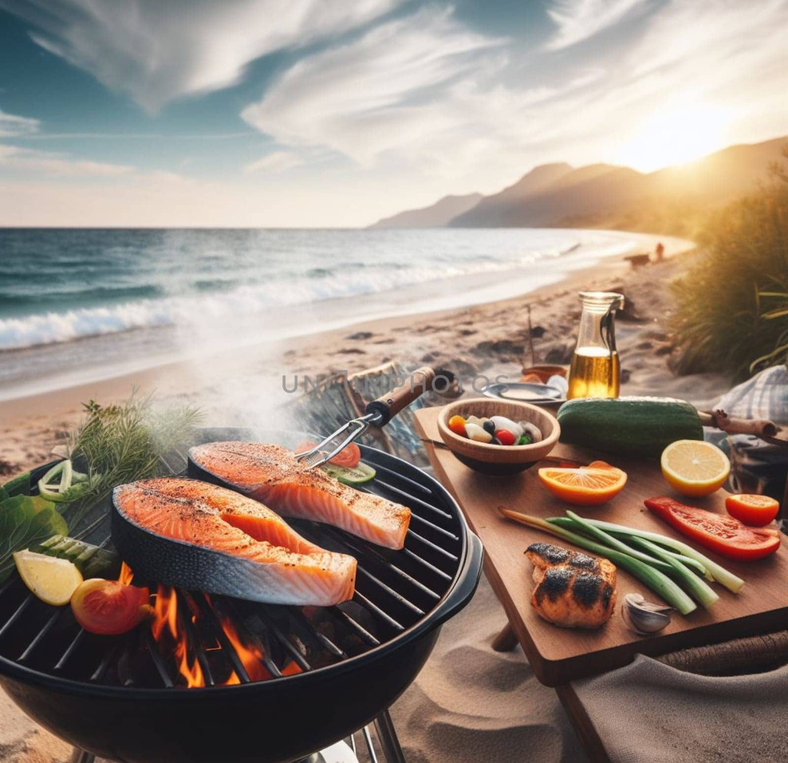 grilled wild salmon with steamed vegetables lunch menu ketogenic healthy eating by verbano