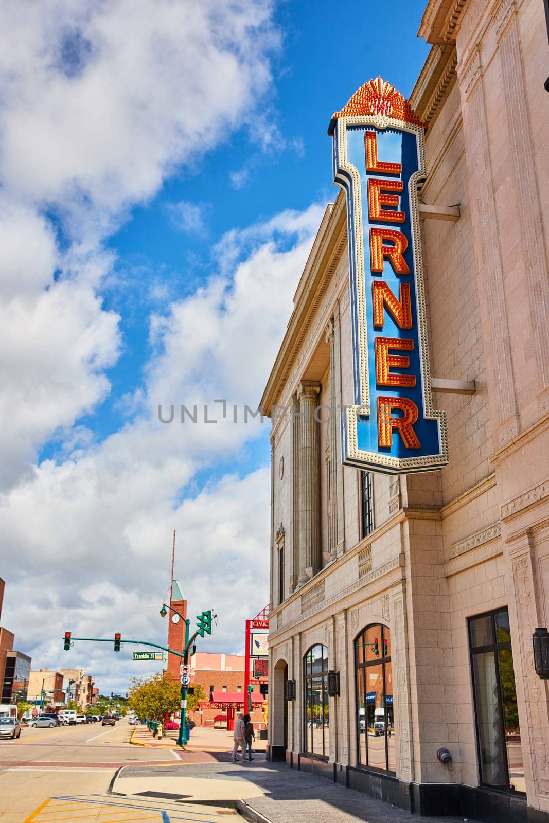 Lerner Theater Marquee and City Street Scene, Elkhart by njproductions
