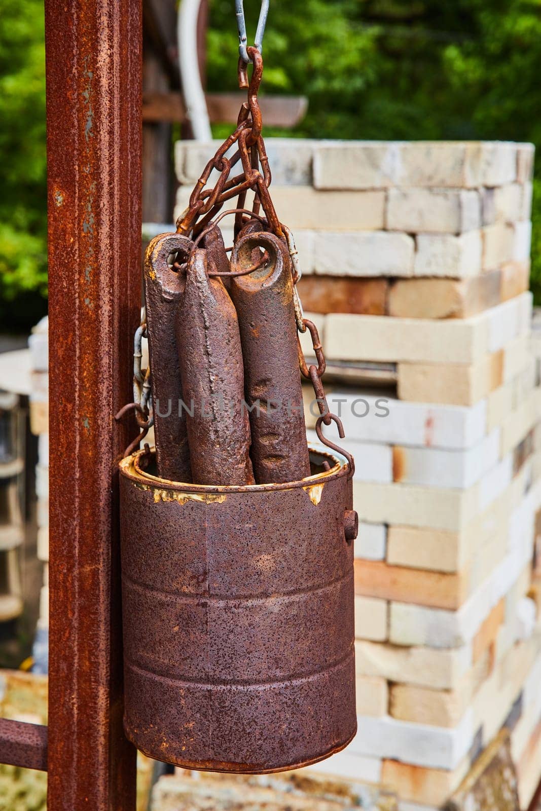 Rustic Counterweight System with Chain in Outdoor Setting by njproductions