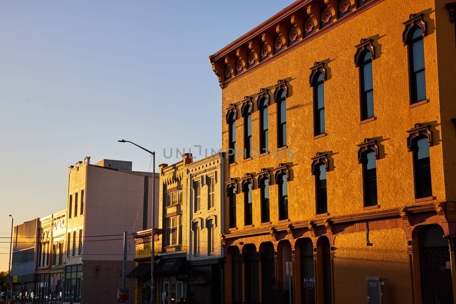 Golden Hour on Historic Downtown Muncie Street by njproductions