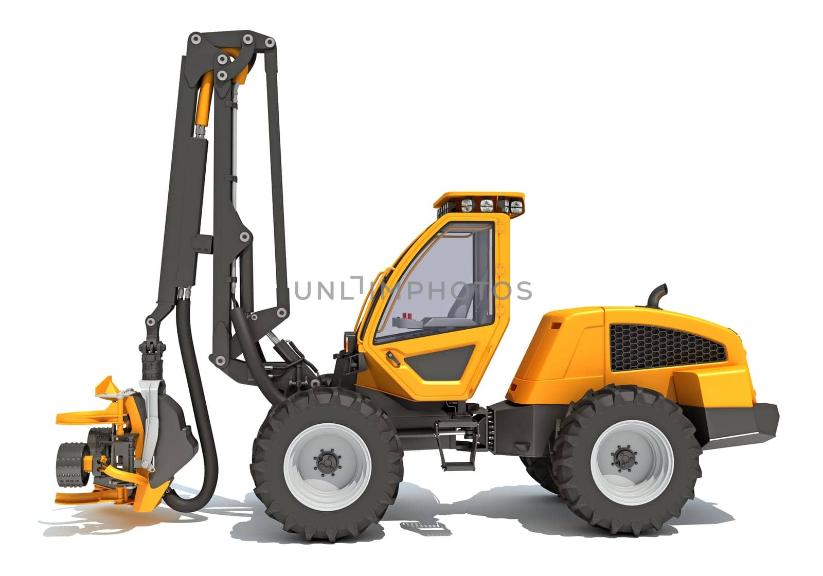 Forest Machine 3D rendering model on white background