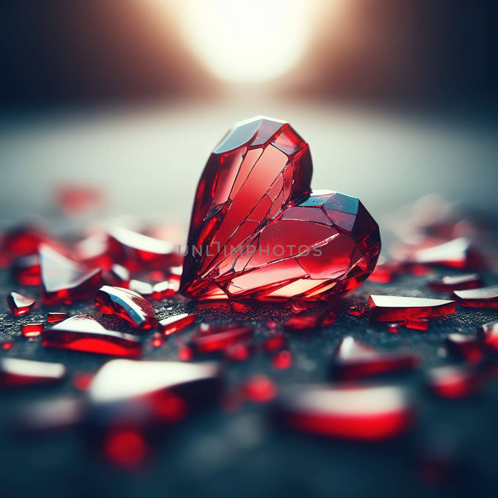 Glass heart shattered by gordiza