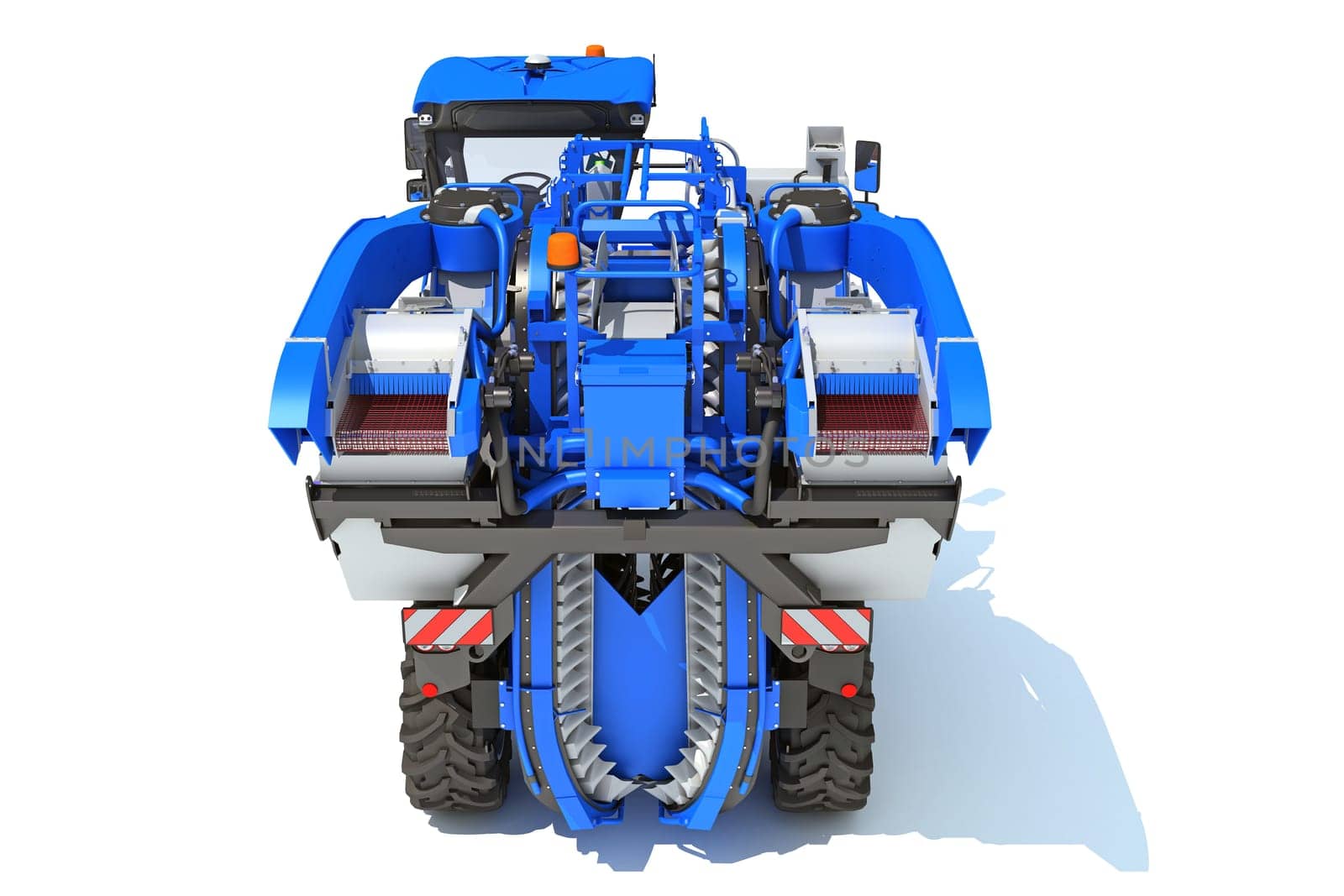 Grape Harvester 3D rendering model on white background