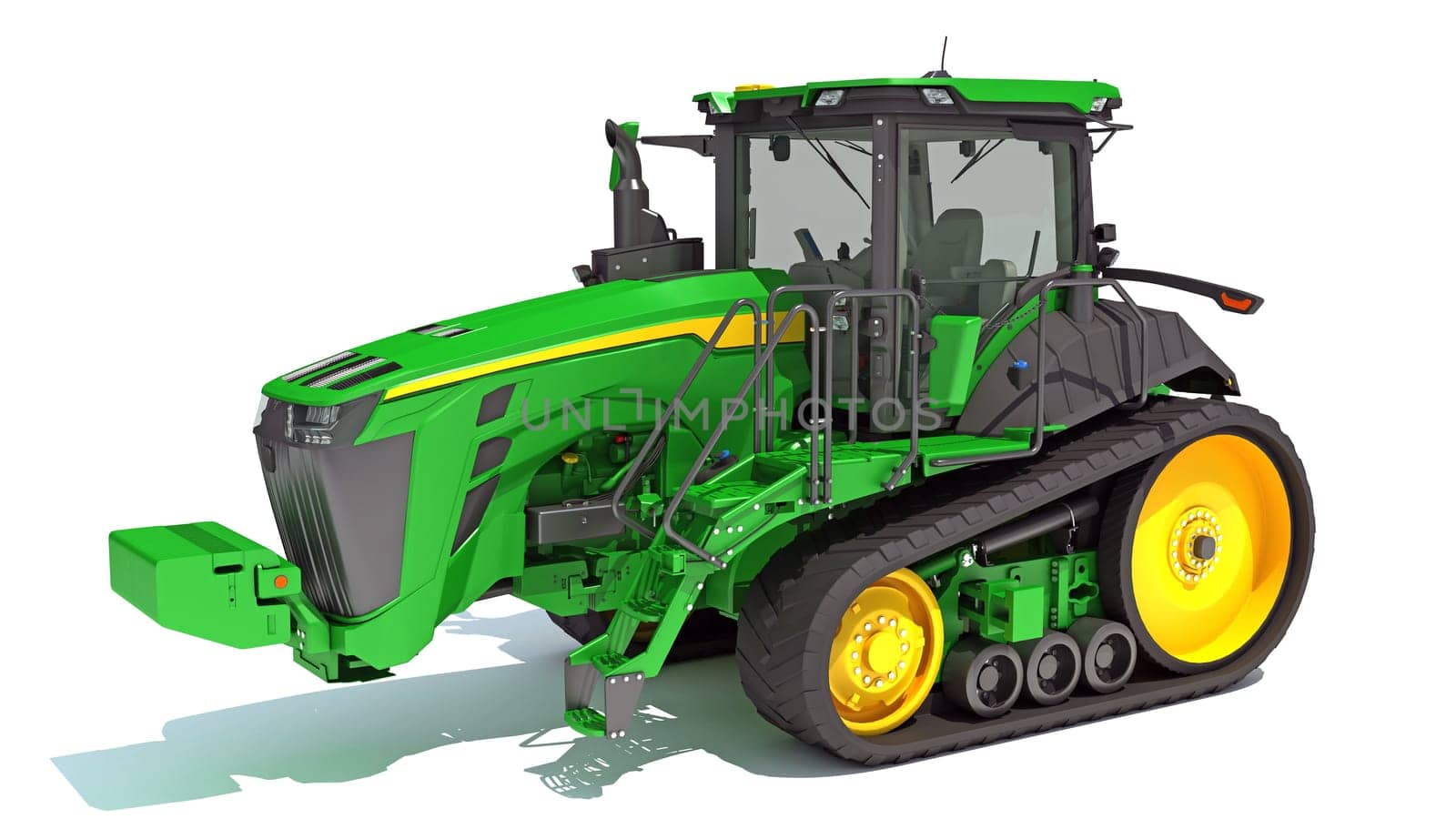 3D rendering of Farm Tractor model on white background by 3DHorse