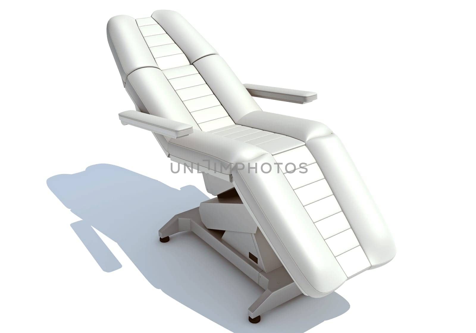 Medical Examination Chair 3D rendering on white background by 3DHorse