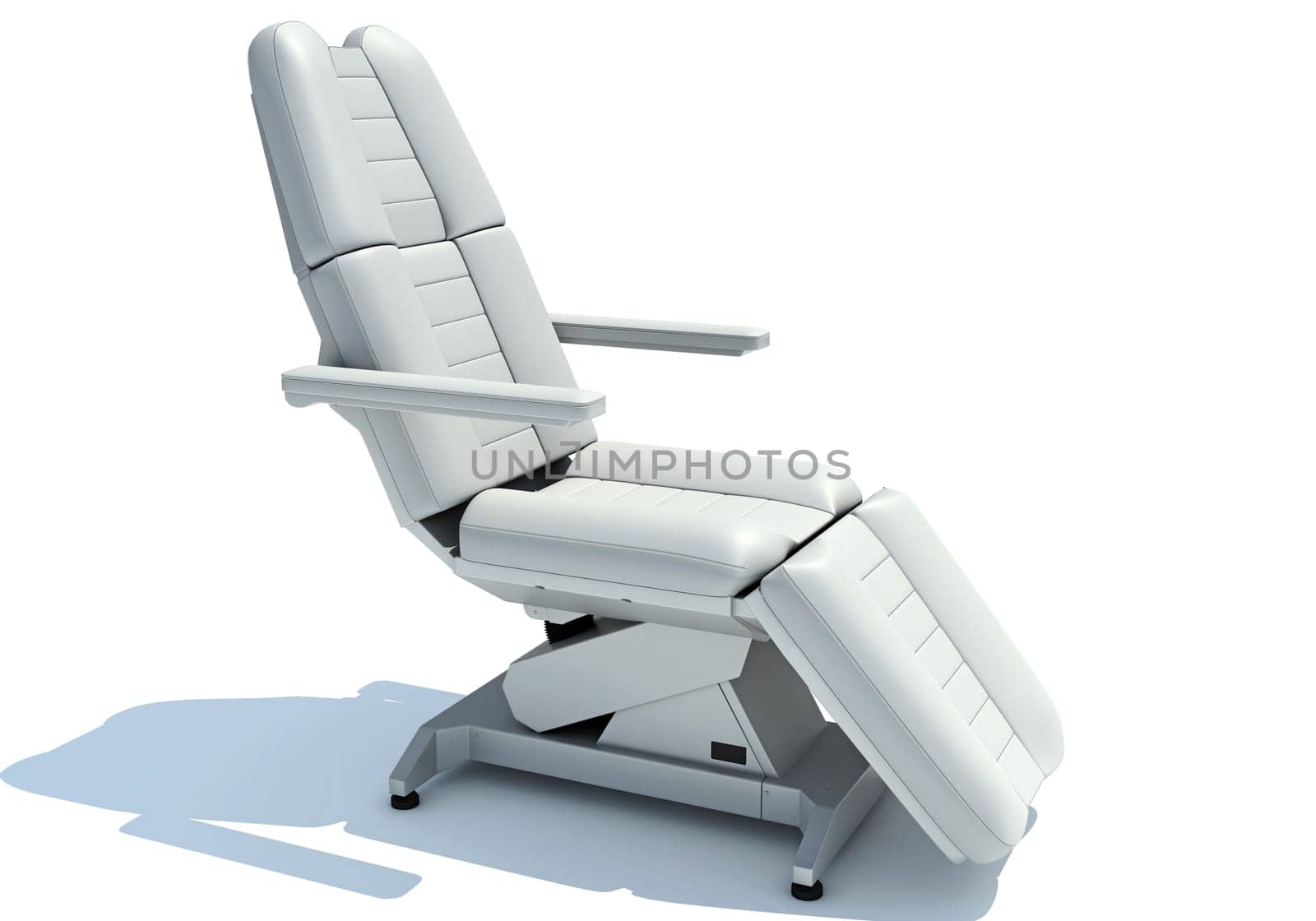 Medical Examination Chair 3D rendering on white background by 3DHorse