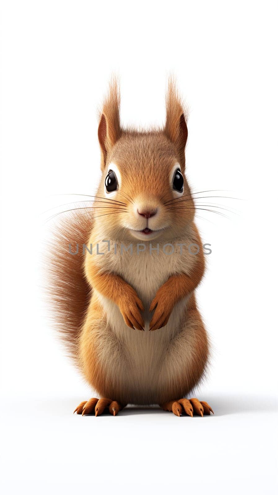 A close up of a cute squirrel against white background by chrisroll