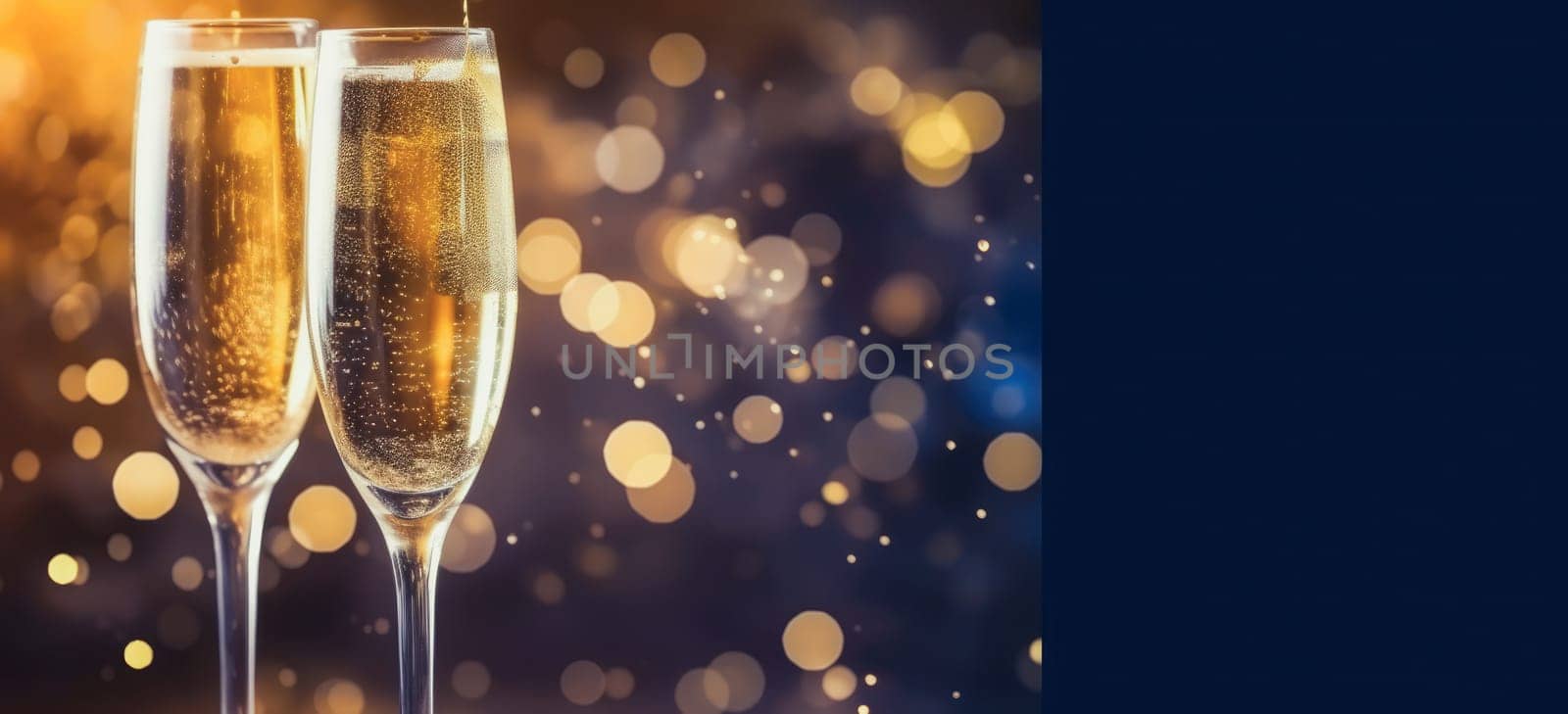 Happy New Year and champagne background comeliness