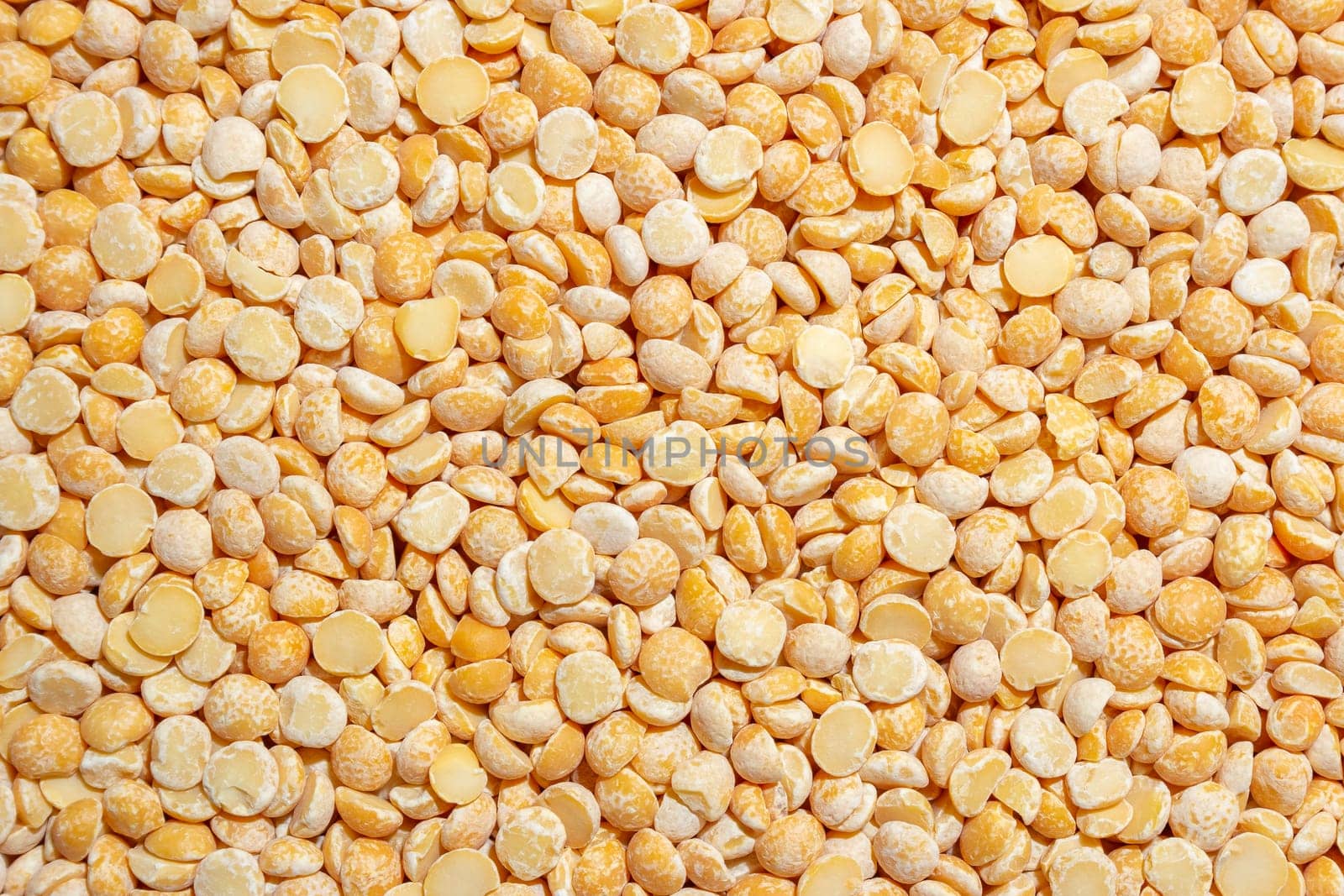 Uncooked Polished Split Peas Background by InfinitumProdux