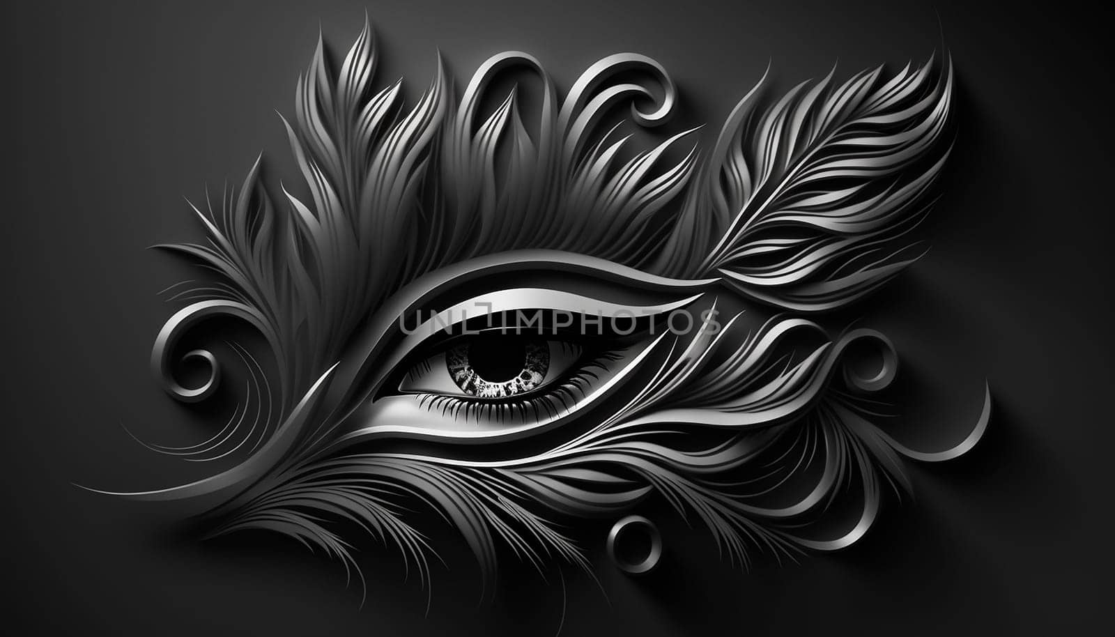 designer logo for beauty industry eyebrows eyelashes. Generative AI, by mila1784