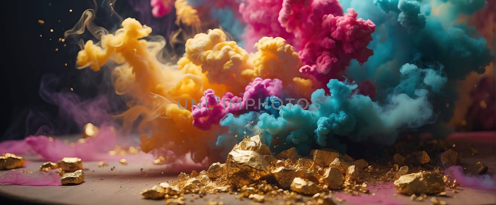 Clouds of colored smoke by applesstock