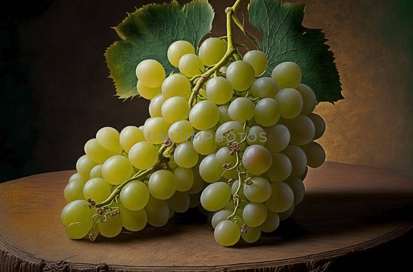 beautiful branches of ripe grapes. Generative AI, by mila1784
