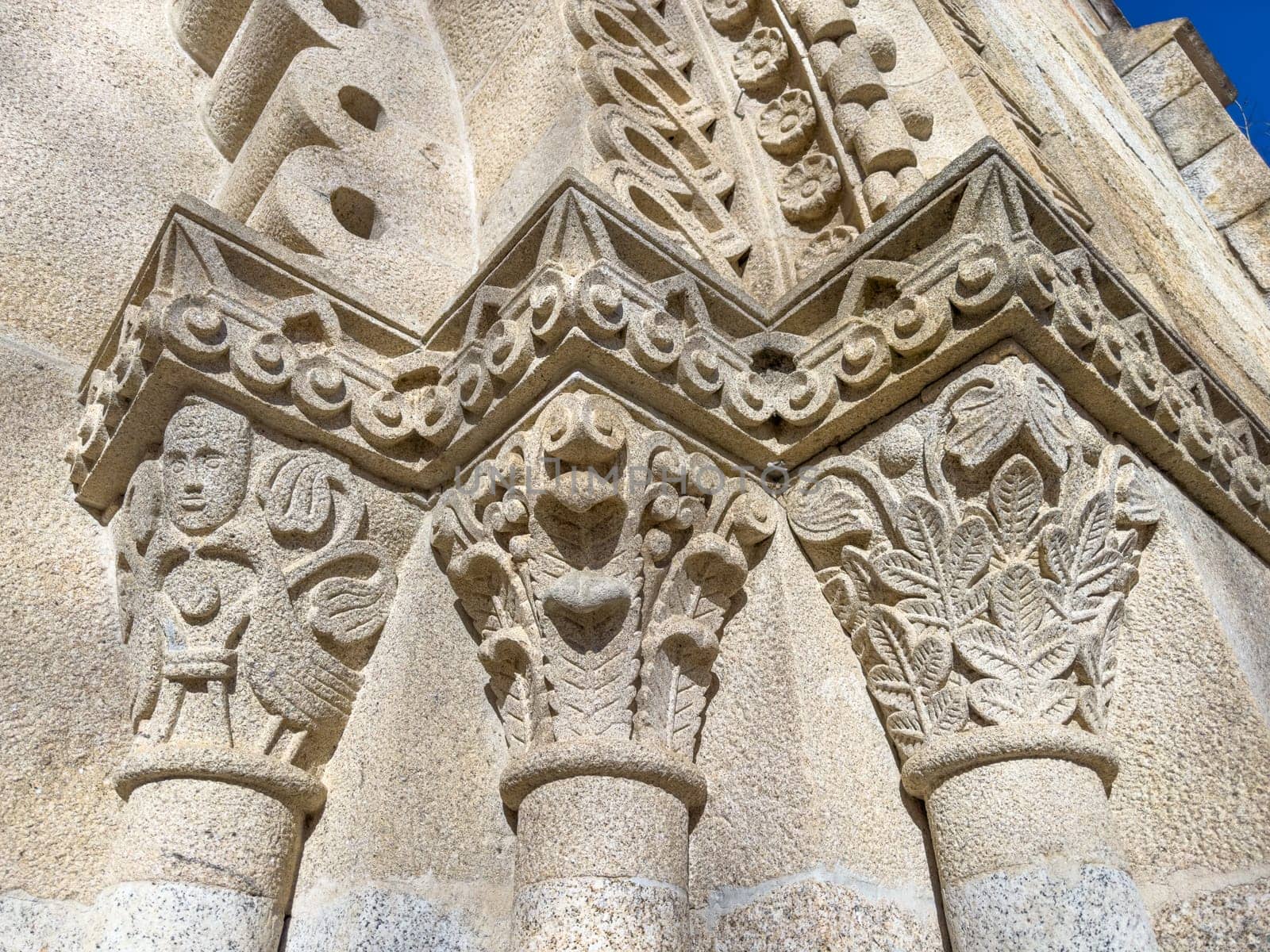 Details of Church of Our Lady of the Conception of Vidago. Vidago is also known for its thermal waters.