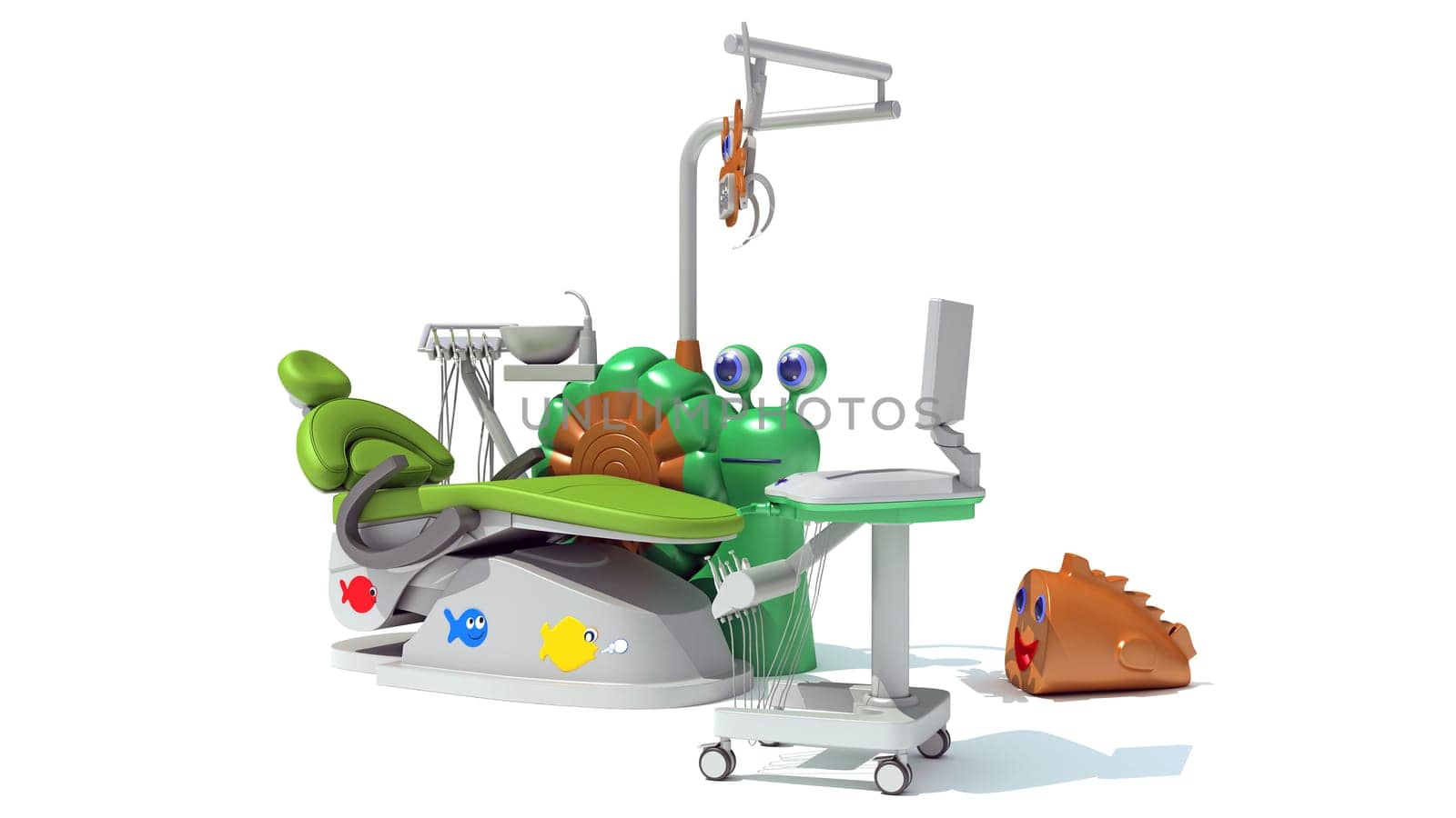 Dental Station for Kids 3D rendering on white background by 3DHorse