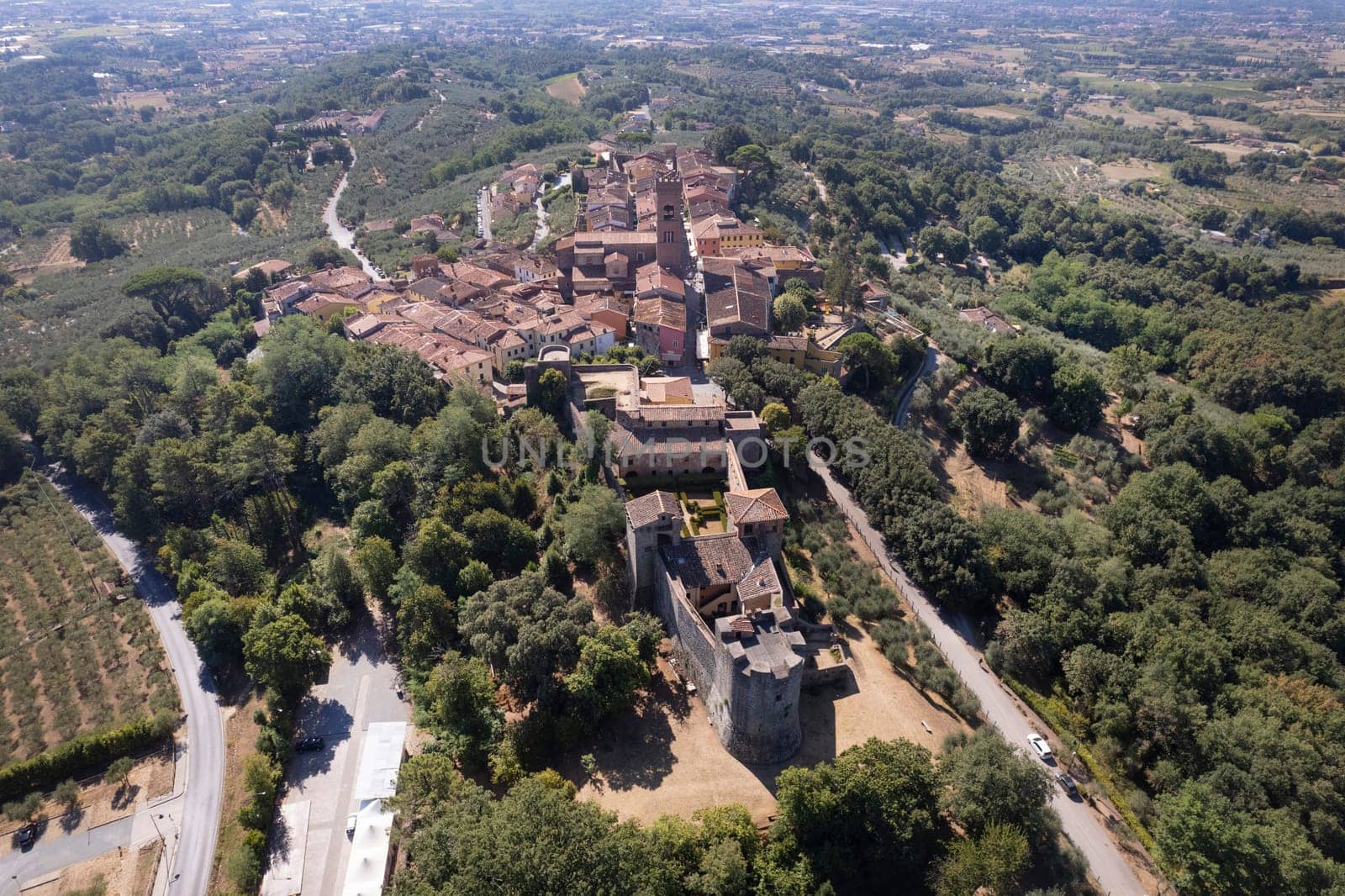 Panoramic view of the town of Montecarlo Lucca Tuscany  by fotografiche.eu