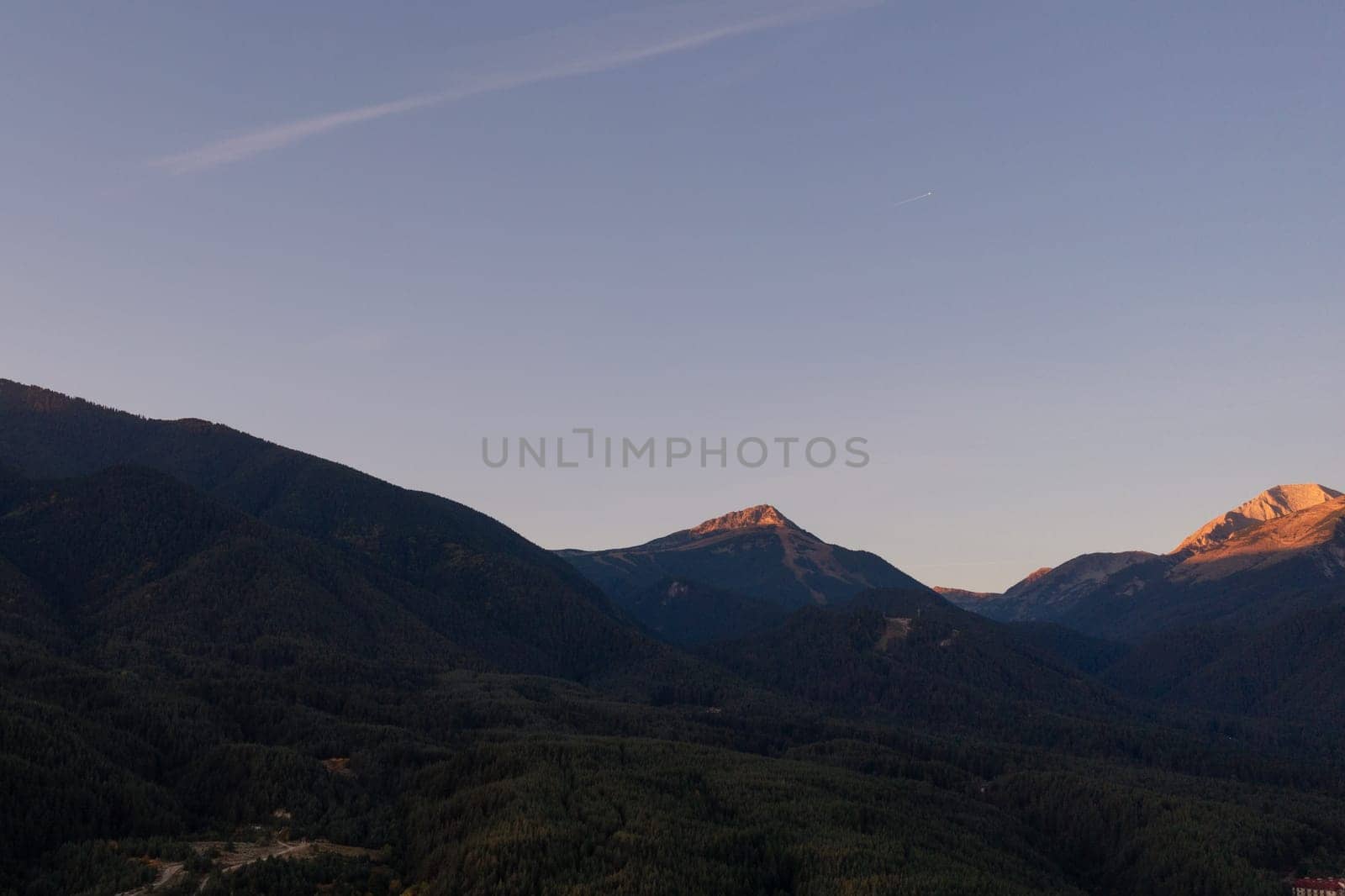 Bulgarian sunrise landscape in Pirin mountains.