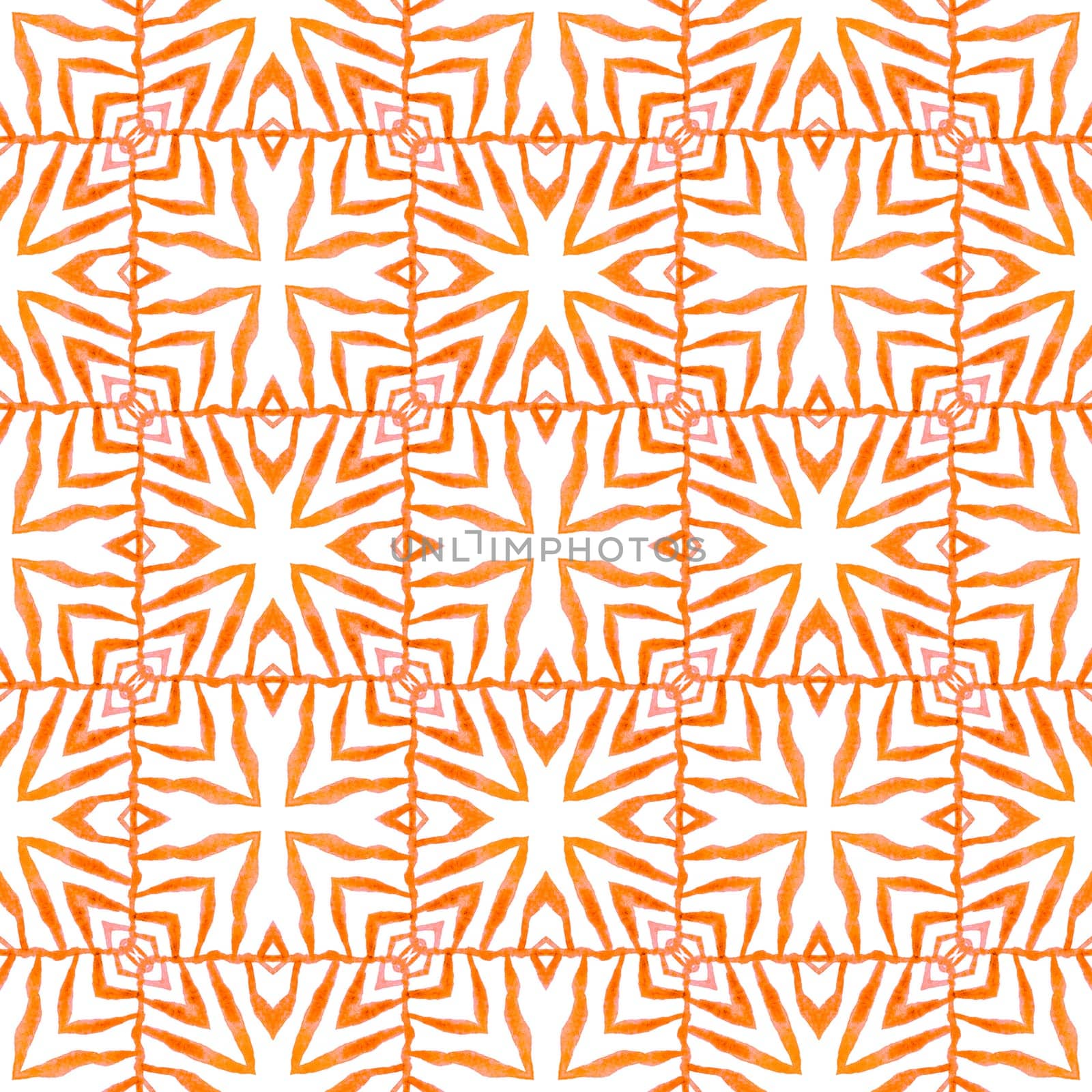 Textile ready precious print, swimwear fabric, wallpaper, wrapping. Orange bewitching boho chic summer design. Tropical seamless pattern. Hand drawn tropical seamless border.