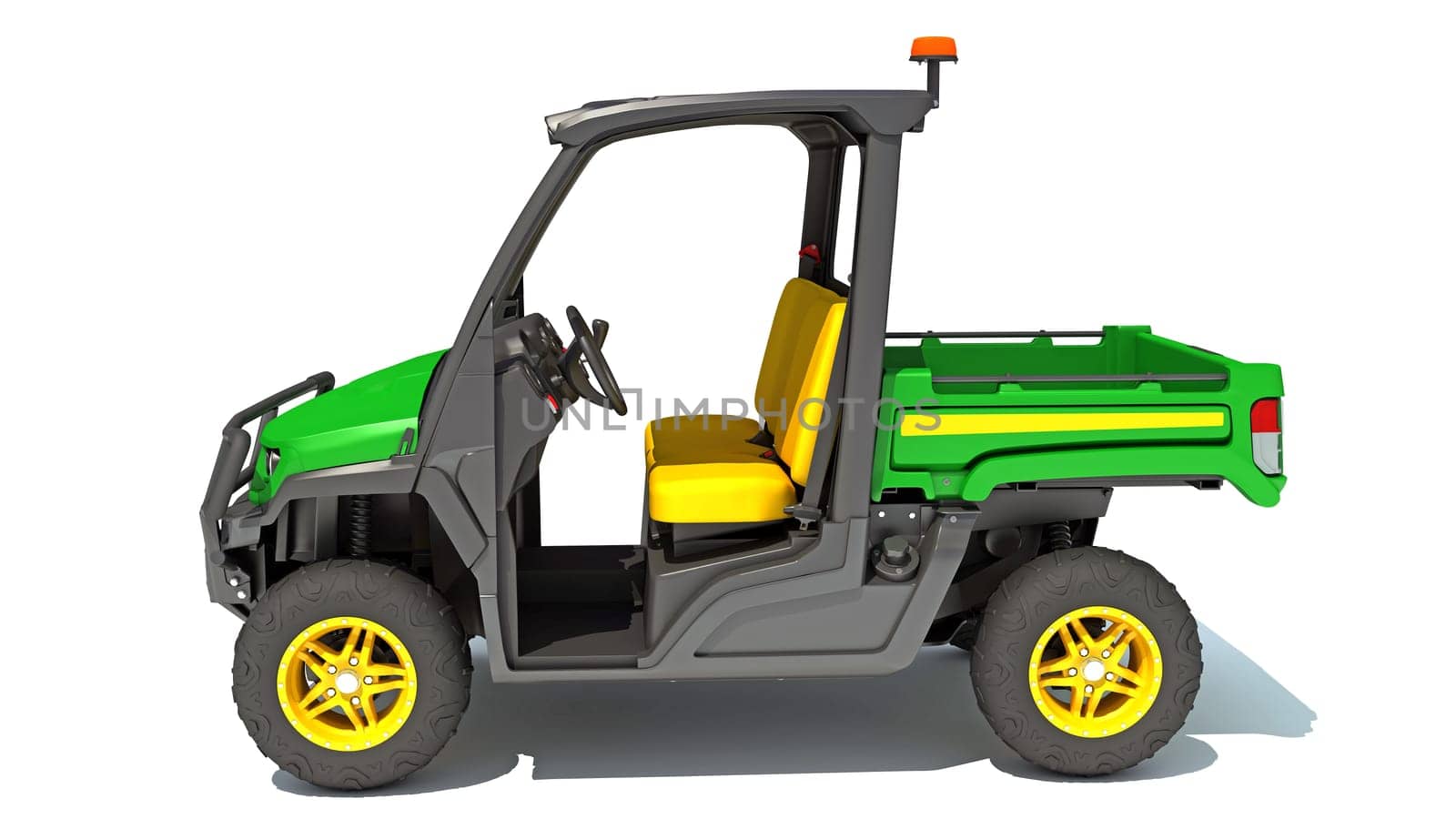 UTV Utility Vehicle 3D rendering on white background by 3DHorse