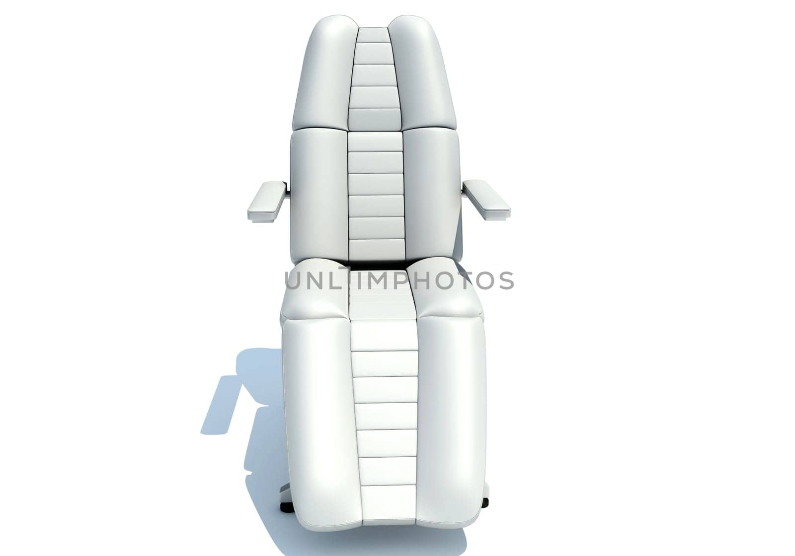 Medical Examination Chair 3D rendering model on white background