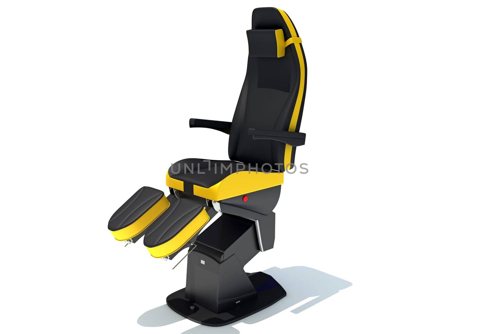 Medical Examination Chair medical equipment 3D rendering model on white background